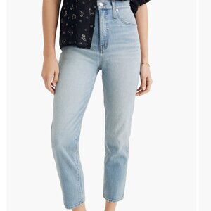 Madewell Classic Crop Straight Jeans, Light Wash, Size: 27